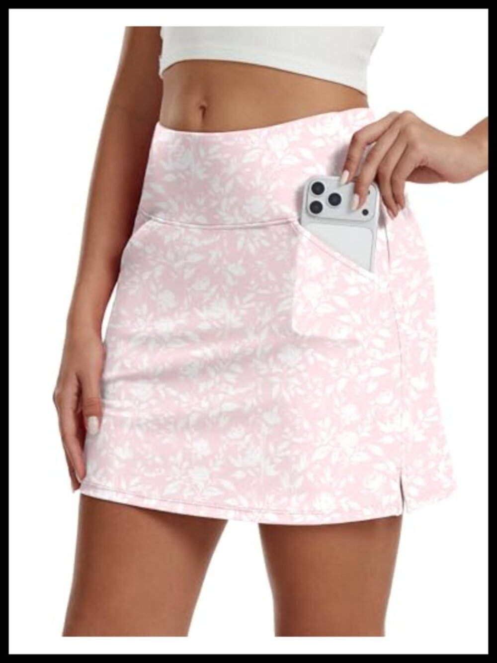 17 Inch Skort with 4 Pockets Moisture Wicking Tennis Golf